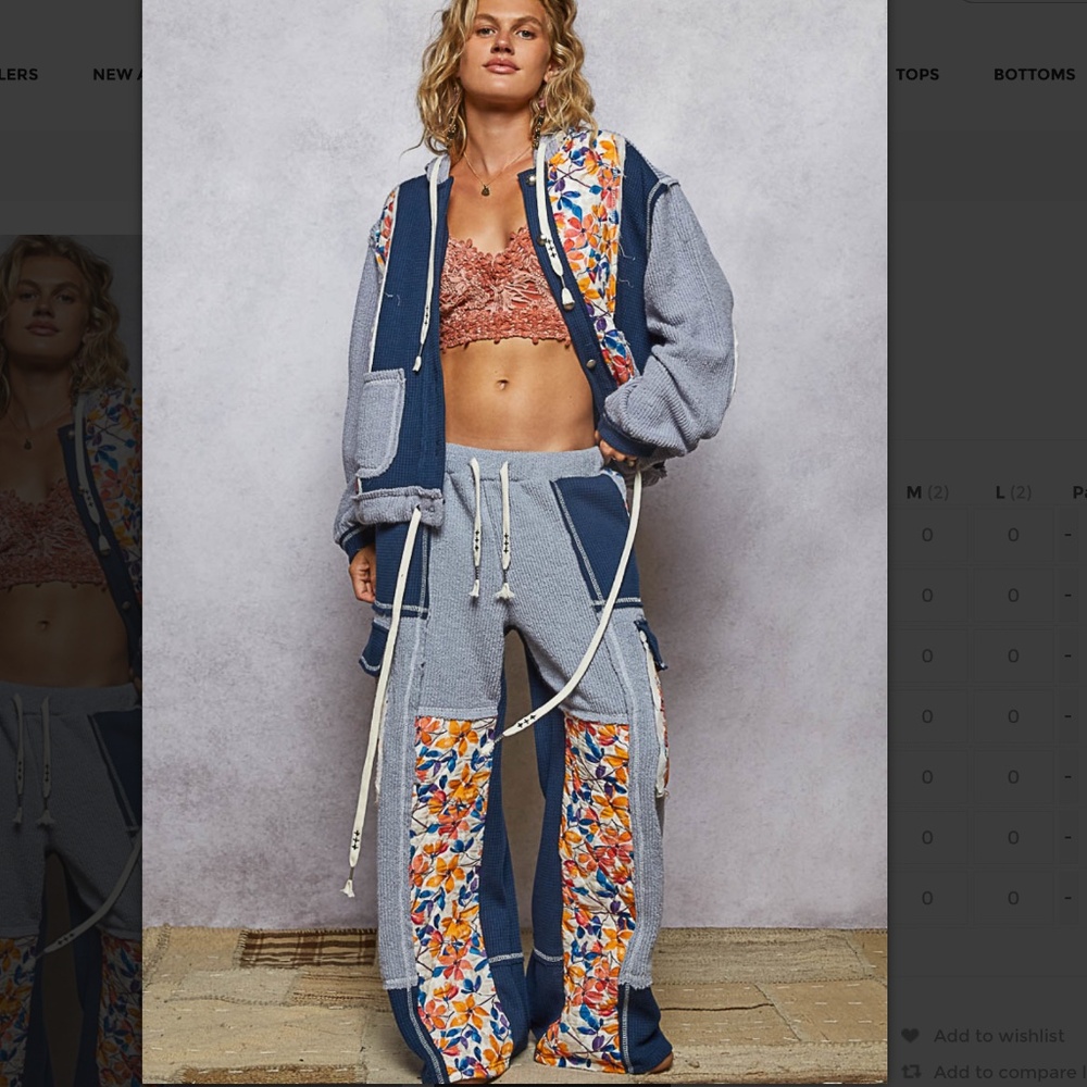 🎉 POL “ Irene 4 “ POL Relaxed Fit Quilted Pants 68 - Picture 6 of 7